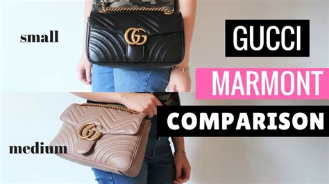 gucci marmont 22 cm size|Gucci Marmont small vs mini.